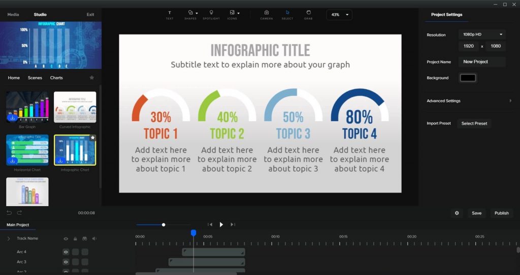 Editable graphs design of CreateStudio