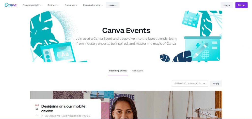 Canva Event page